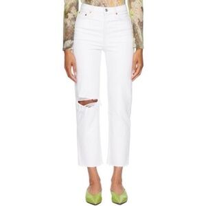 Re/Done‎ 70s Stove Pipe Straight Leg Jean White